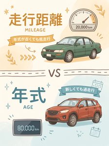 失敗しない!中古車の『走行距離と年式』どっちを重視すべき?【和歌山最大級!軽自動車の品揃えなら、くるまだるまや!】